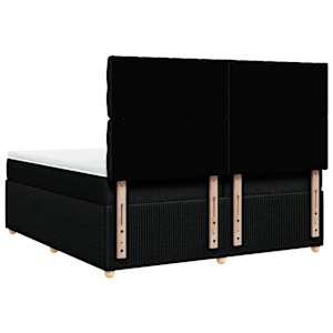 Box spring postel s matrací černá 200x200 cm textil - obrázek 6