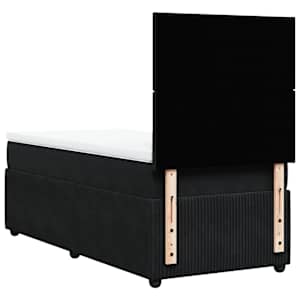 Box spring postel s matrací černá 80 x 200 cm samet - obrázek 6