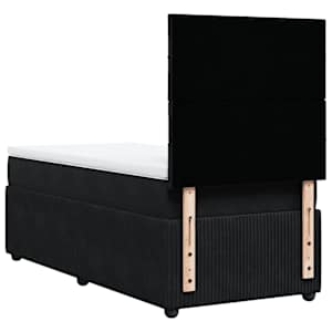 Box spring postel s matrací černá 80 x 200 cm samet - obrázek 6