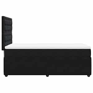 Box spring postel s matrací černá 80 x 200 cm samet - obrázek 5