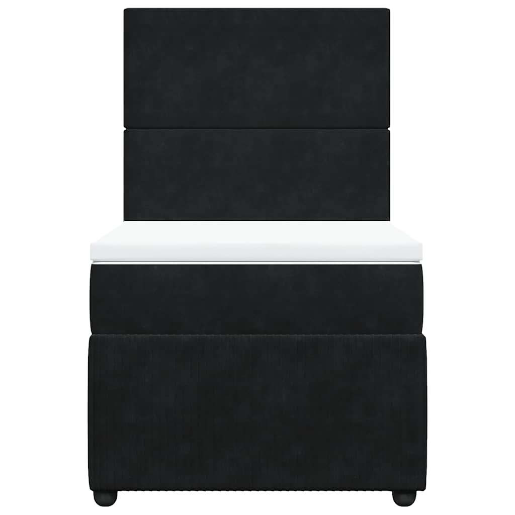 vidaXL Boxspring met matras fluweel zwart 90x190 cm, foto 4