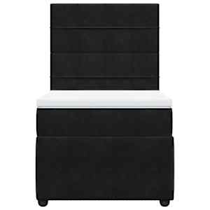 Box spring postel s matrací černá 90x190 cm samet - obrázek 4