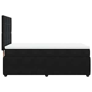 Box spring postel s matrací černá 90x190 cm samet - obrázek 5