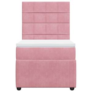 Box spring postel s matrací růžová 90x190 cm samet - obrázek 4