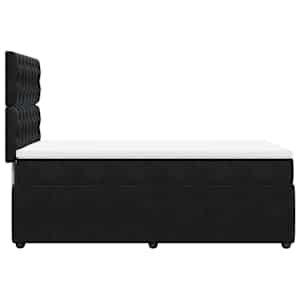 Box spring postel s matrací černá 90x190 cm samet - obrázek 5