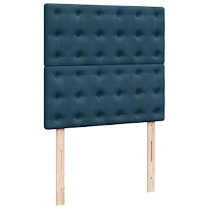 Box spring postel s matrací tmavě modrá 90x190 cm samet - obrázek 7