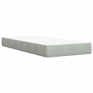 Box spring postel s matrací světle šedá 90x200 cm samet - obrázek 10