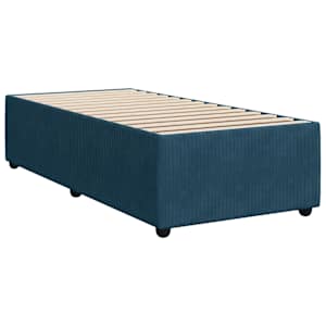 Box spring postel s matrací tmavě modrá 90x200 cm samet - obrázek 8