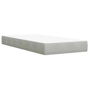 Box spring postel s matrací světle šedá 90x200 cm samet - obrázek 10