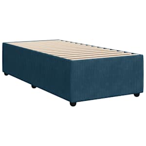 Box spring postel s matrací tmavě modrá 100x200 cm samet - obrázek 8