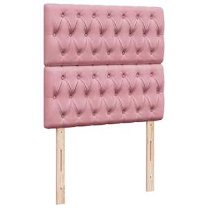 Box spring postel s matrací růžová 100x200 cm samet - obrázek 7