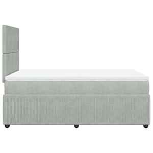 Box spring postel s matrací světle šedá 120x190 cm samet - obrázek 5