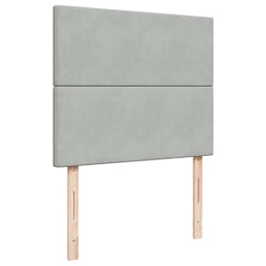 Box spring postel s matrací světle šedá 120x190 cm samet - obrázek 7