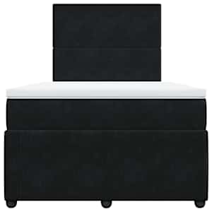 Box spring postel s matrací černá 120 x 190 cm samet - obrázek 4