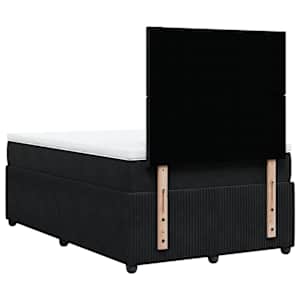Box spring postel s matrací černá 120 x 190 cm samet - obrázek 6