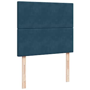 Box spring postel s matrací tmavě modrá 120x190 cm samet - obrázek 7