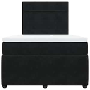 Box spring postel s matrací černá 120 x 190 cm samet - obrázek 4
