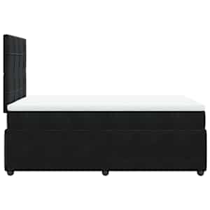 Box spring postel s matrací černá 120 x 190 cm samet - obrázek 5