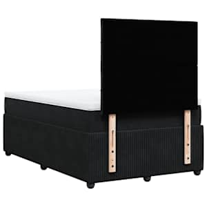 Box spring postel s matrací černá 120 x 190 cm samet - obrázek 6
