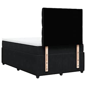 Box spring postel s matrací černá 120 x 190 cm samet - obrázek 6