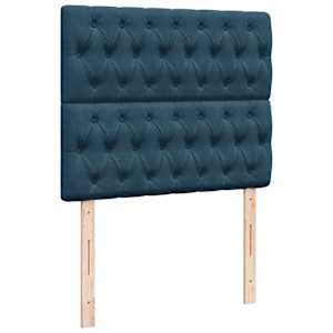 Box spring postel s matrací tmavě modrá 120x190 cm samet - obrázek 7