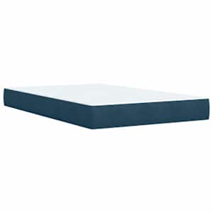 Box spring postel s matrací tmavě modrá 120x190 cm samet - obrázek 10