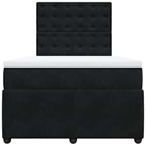 Box spring postel s matrací černá 120 x 190 cm samet - obrázek 4