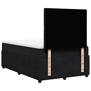 Box spring postel s matrací černá 120 x 190 cm samet - obrázek 6