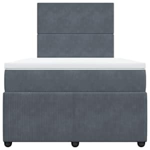 Box spring postel s matrací tmavě šedá 120 x 200 cm samet - obrázek 4