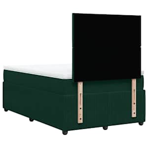Box spring postel s matrací tmavě zelená 120 x 200 cm samet - obrázek 6