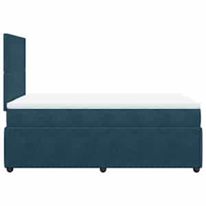 Box spring postel s matrací tmavě modrá 120 x 200 cm samet - obrázek 5