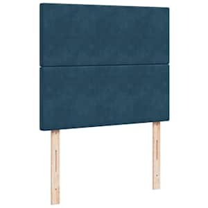 Box spring postel s matrací tmavě modrá 120 x 200 cm samet - obrázek 7