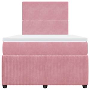 Box spring postel s matrací růžová 120 x 200 cm samet - obrázek 4