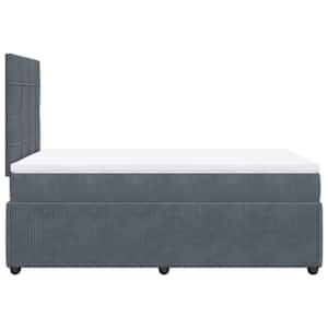Box spring postel s matrací tmavě šedá 120 x 200 cm samet - obrázek 5