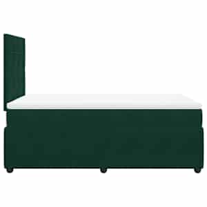 Box spring postel s matrací tmavě zelená 120 x 200 cm samet - obrázek 5