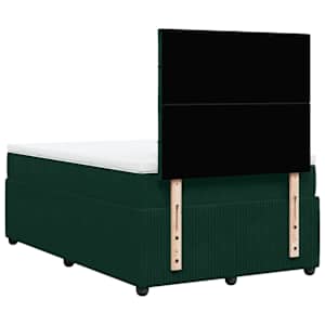 Box spring postel s matrací tmavě zelená 120 x 200 cm samet - obrázek 6