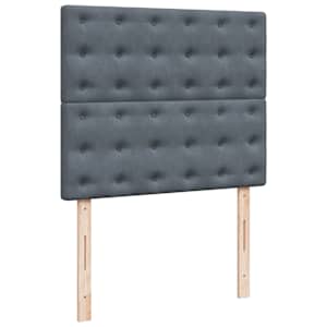 Box spring postel s matrací tmavě šedá 120 x 200 cm samet - obrázek 7