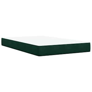 Box spring postel s matrací tmavě zelená 120 x 200 cm samet - obrázek 10