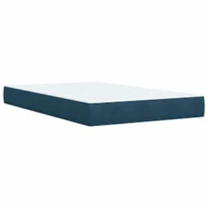 Box spring postel s matrací tmavě modrá 120 x 200 cm samet - obrázek 10