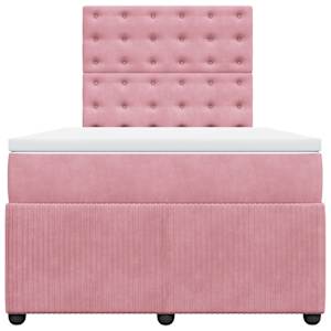 Box spring postel s matrací růžová 120 x 200 cm samet - obrázek 4