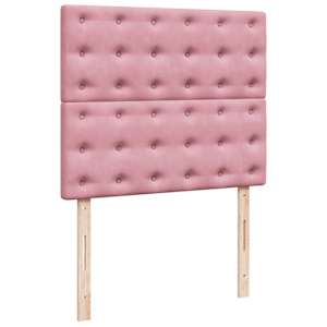 Box spring postel s matrací růžová 120 x 200 cm samet - obrázek 7