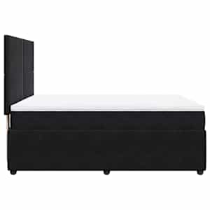 Box spring postel s matrací černá 140 x 190 cm samet - obrázek 5