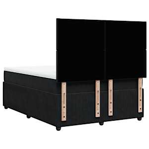 Box spring postel s matrací černá 140 x 190 cm samet - obrázek 6