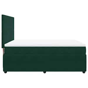 Box spring postel s matrací tmavě zelená 140x190 cm samet - obrázek 5