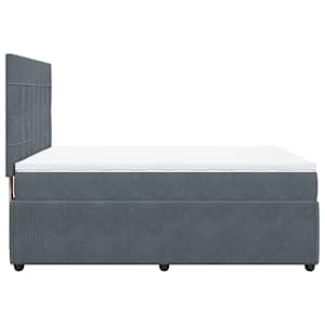 Box spring postel s matrací tmavě šedý 140 x 190 cm samet - obrázek 5
