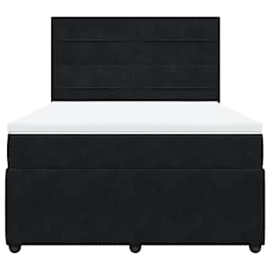 Box spring postel s matrací černá 140 x 190 cm samet - obrázek 4