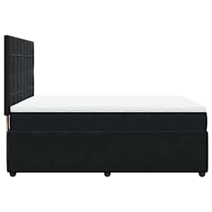 Box spring postel s matrací černá 140 x 190 cm samet - obrázek 5