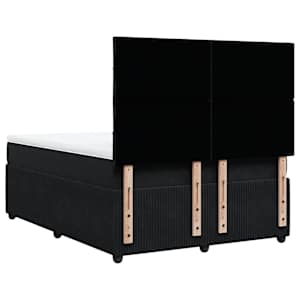 Box spring postel s matrací černá 140 x 190 cm samet - obrázek 6