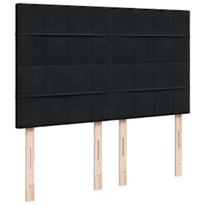 Box spring postel s matrací černá 140 x 190 cm samet - obrázek 7