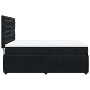 Box spring postel s matrací černá 140 x 190 cm samet - obrázek 5